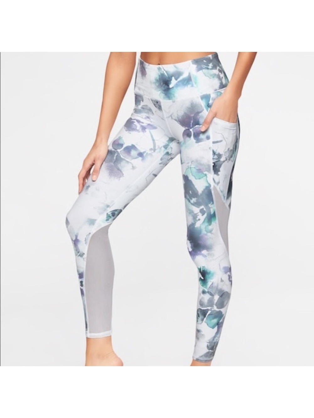 Athleta Yoga Leggings Women's Floral Mudra 7/8 Length